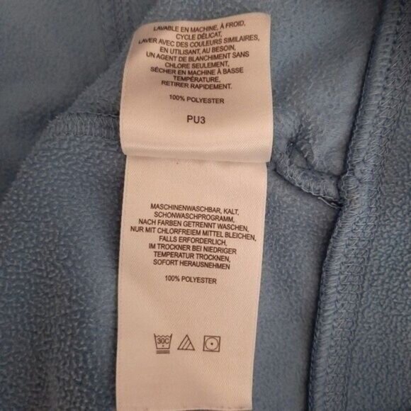 COLUMBIA Light Fleece Full Zip Hoodie Light Jacket Blue Sz S Flawed - Picture 10 of 12